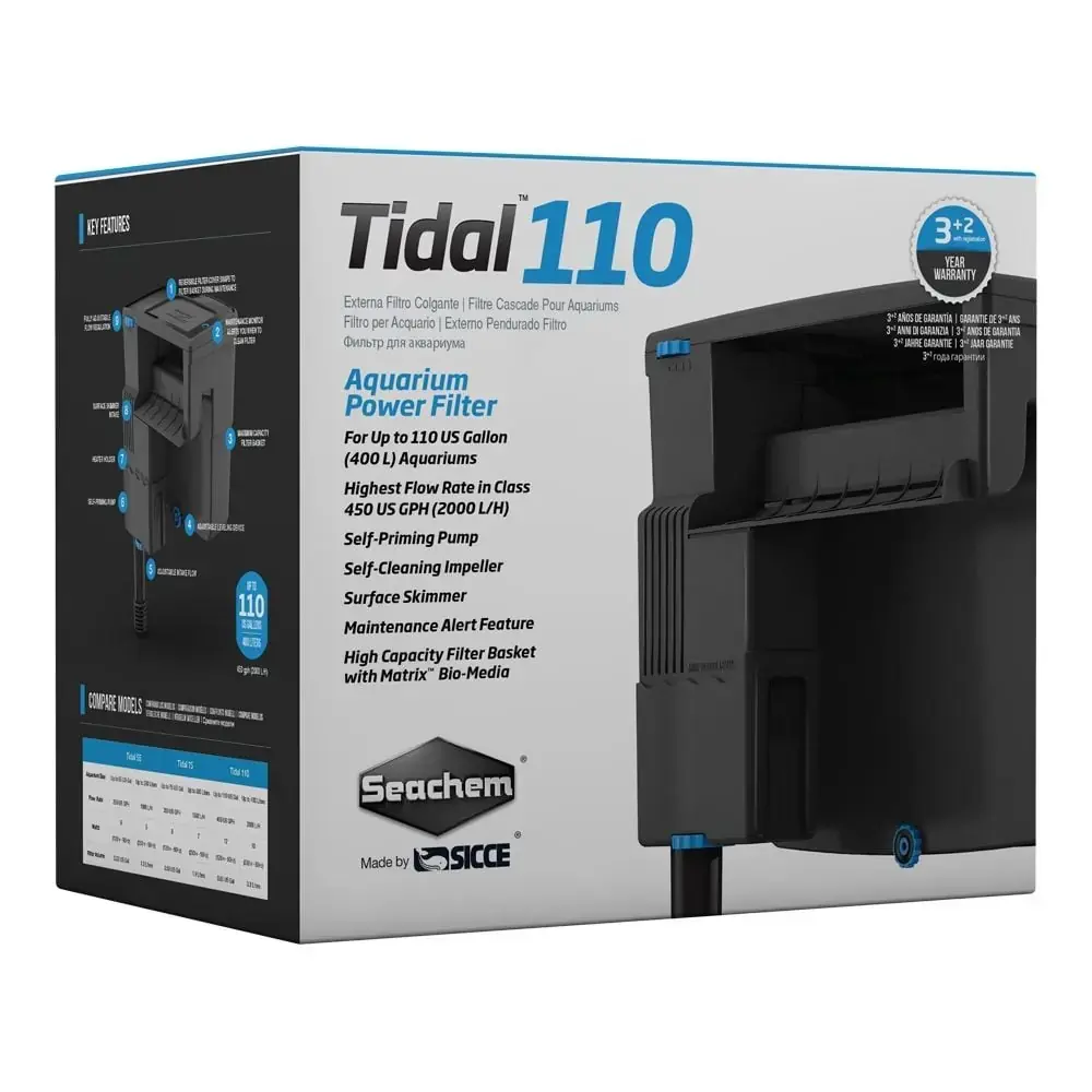 SEACHEM Tidal 110 Şelale Askı Filtre 2000 l/h