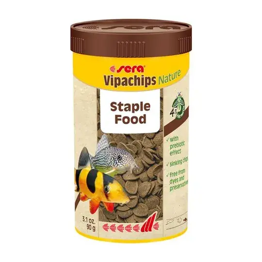 Sera Vipachips Nature 250 Ml 90 Gr Çöpçü Balık Yemi